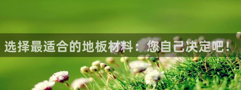 77体育：选择最适合的地板材料：您自己决定吧！
