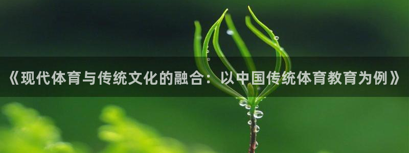 77体育app下载官网：《现代体育与传统文化的融合：以中国传统体育教育为例》